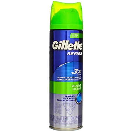 Gillette Series 3X Shave Gel Sensitive 7 Ounce (207Ml) (2 Pack)