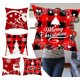 thumbnail image 2 of Decoración navideña para el hogar: fundas de almohada navideñas de invierno, navideñas, rústicas, para exteriores, con copos de nieve rojos, juego de 4 fundas de almohada para sofá cama, decoración, 2 of 8