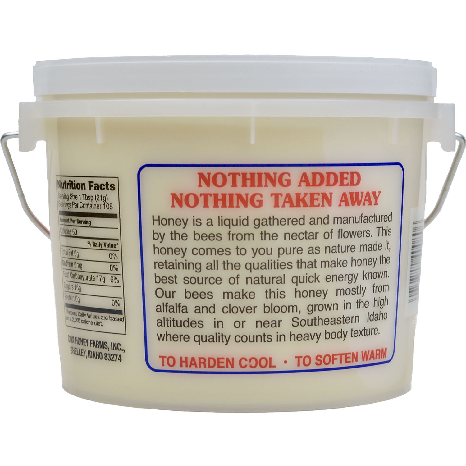 Cox's Honey 80 oz Creamed Honey Pail