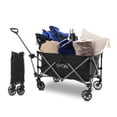 thumbnail image 1 of Carrito Vagon Plegable Multiusos con Estructura de Acero Reforzado y Ruedas para Exterior Resistentes - Carro Vagon Portatil Transportador hasta 100 Kg Negro, 1 of 9