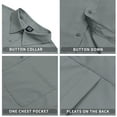 thumbnail image 6 of GENTS BLISS Long Sleeve Mens Dress Shirts Casual Solid Shirts for Men Regular Oxford Tops with Pocket, 6 of 10