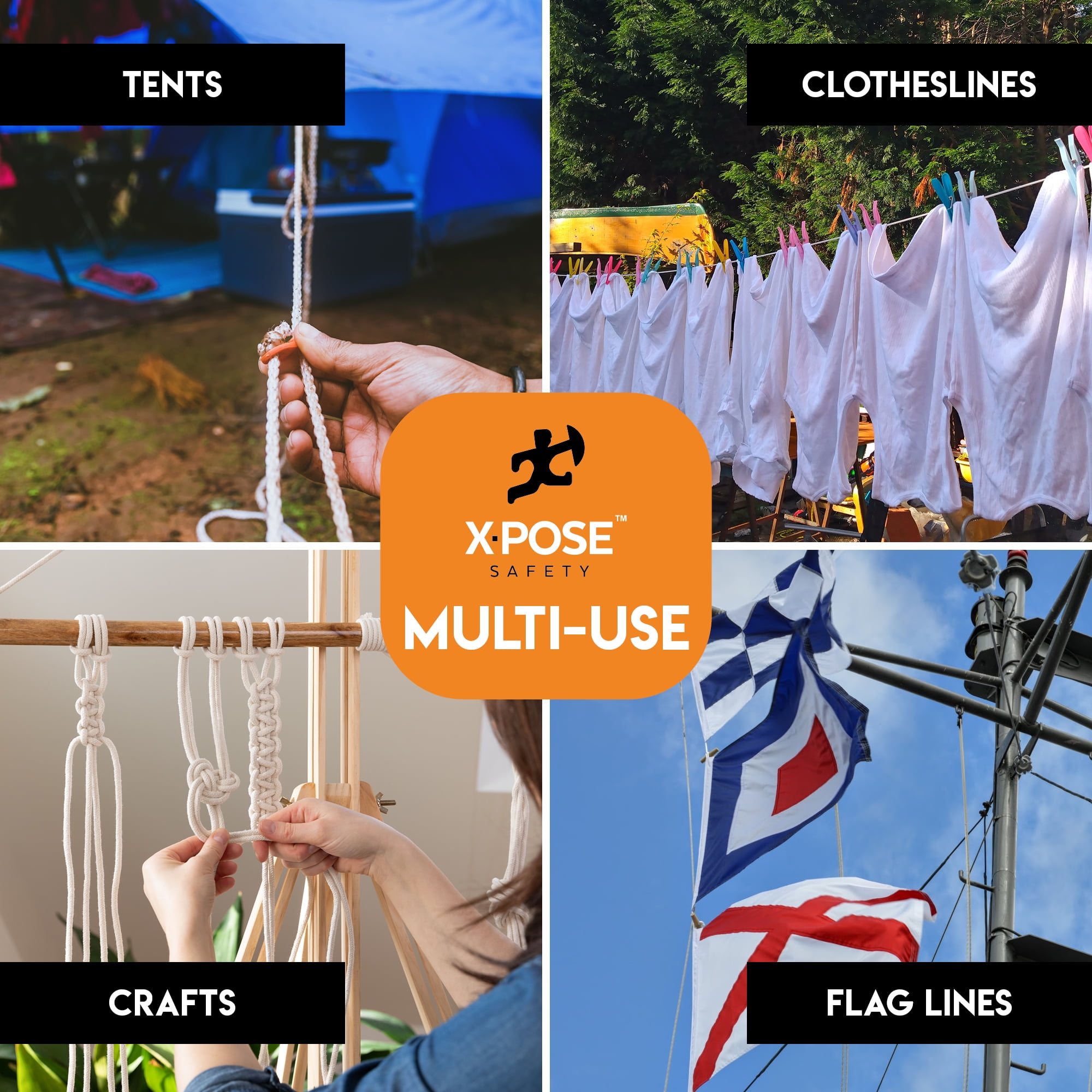 Plastic Clothesline - Plastic Rope Clothes Line String for Pulley