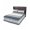 Haze blue gray, variant on Bed Skirt Twin Size 18 Inch Drop, Haze Blue Grey Stripe Wrap Around Bed Skirts Set - 1 Bed Sheet & 1 Pillowcase(30"x20"), Modern Art Horizontal Striped Dust Ruffle Bedding Sets