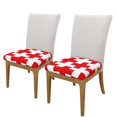 Gaeub Red Cross 1 Square Chair Seat Covers, Stretch Fitted Printed