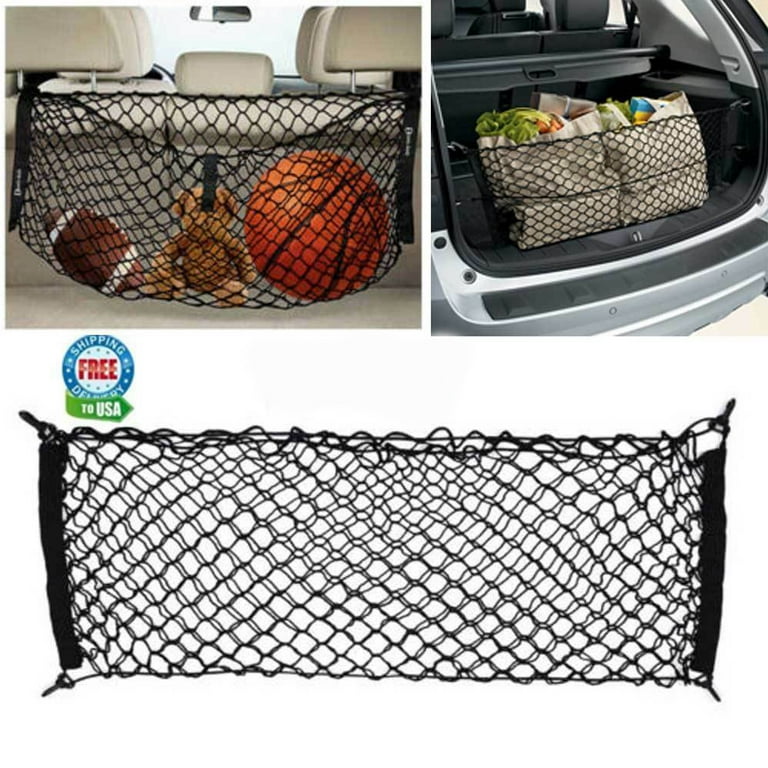 3/4 Taschen Auto zurück Heck LKW Lagerung Mesh Net Stretchy Trunk Organizer  Net Gepäckhalter für Suv Pickup