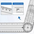 thumbnail image 1 of 4 Pieces Goniometer Physiotherapy 360 Degree Rotation Protractor Physiotherapy PVC for Physiotherap, 1 of 4