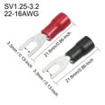 thumbnail image 3 of 300Pcs SV1.25-3.2 Insulated Fork Spade Crimp Terminal 22-16AWG Red/Black, 3 of 3