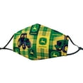 thumbnail image 2 of Reusable and Washable Unisex Adjustable Straps Fashion Cloth Face Mask, John Deere Tractor, 2 of 2