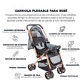 thumbnail image 4 of Carriola Bebe Plegable De Paseo Infantil Compacta Reclinable, 4 of 8