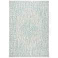 thumbnail image 5 of SAFAVIEH Courtyard Delbet Distressed Medallion Indoor/Outdoor Runner, 2'3" x 8', Grey/Aqua, 5 of 11