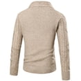 thumbnail image 3 of FYDUU Christmas Sweater For Men Knit Sweater Coat Winter Warm Thick Long Sleeve Cardigan Jacket Outwear Comfortable Soft Casual Daily Casual Sweaters, 3 of 8