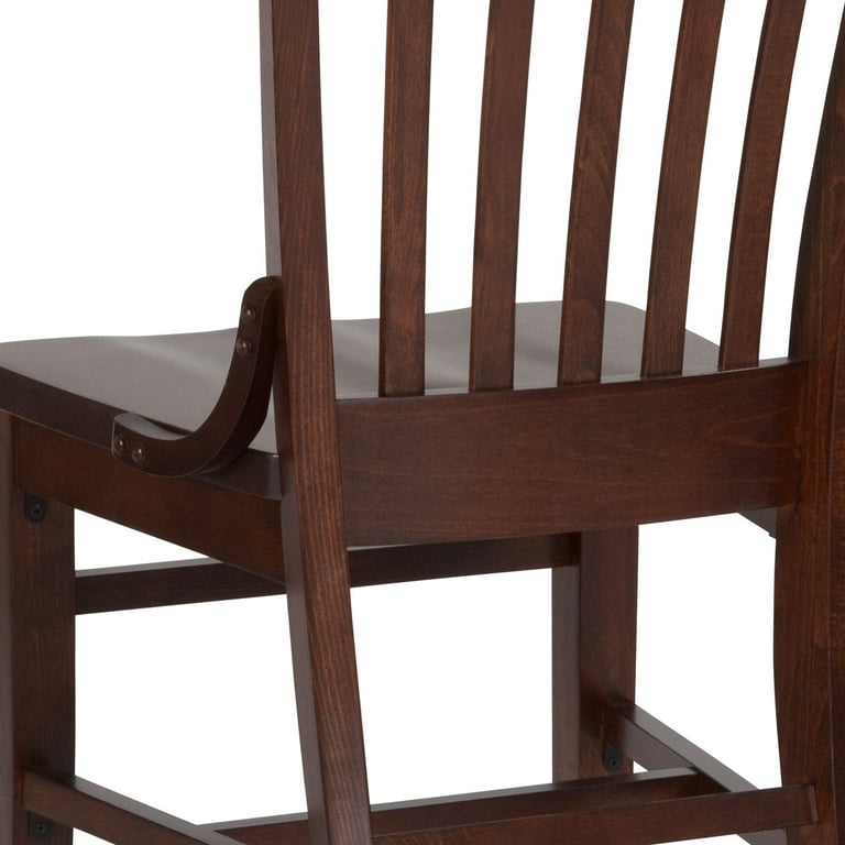 Emma Oliver School House Back Walnut Wood Chair Walmart