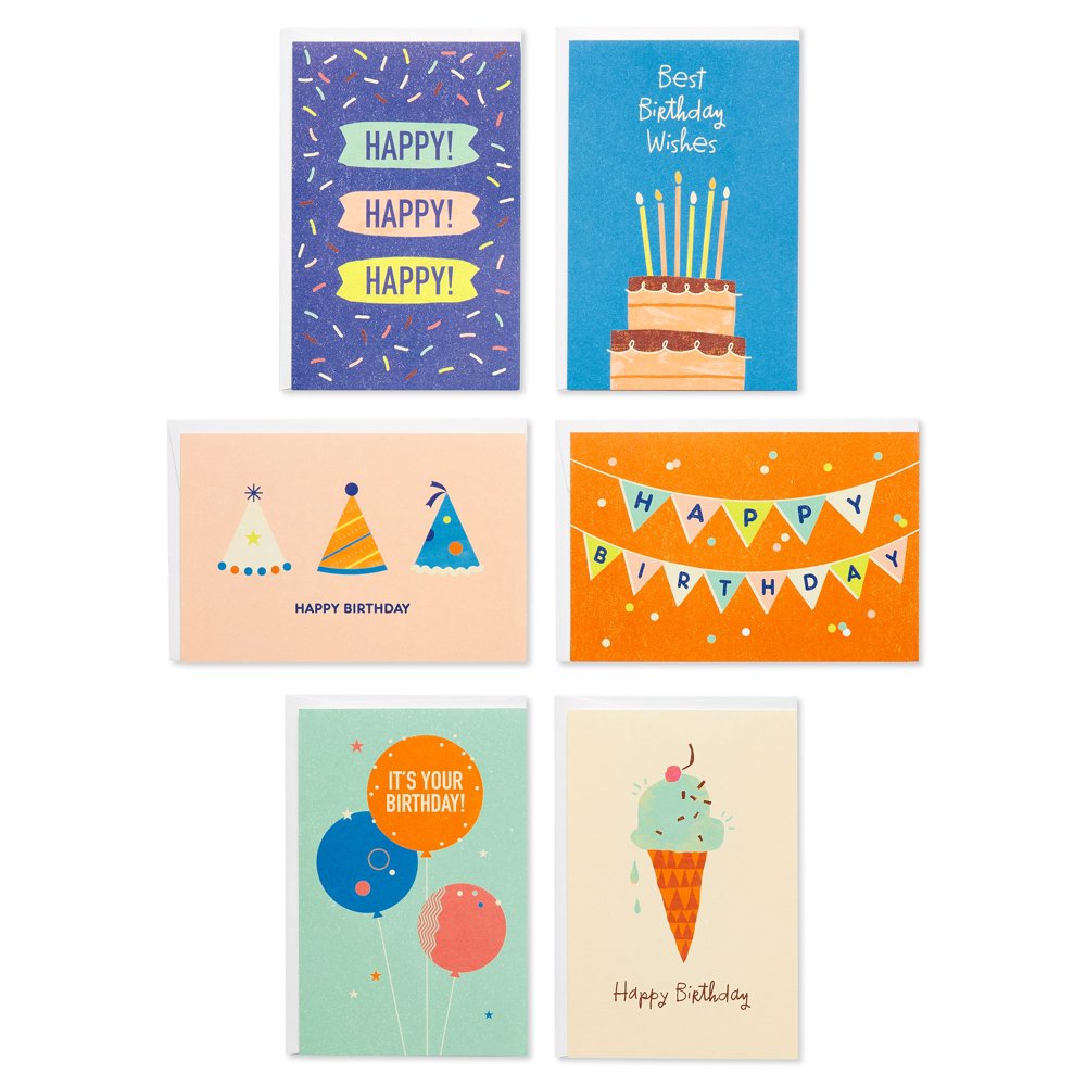 American Greetings Birthday Greeting Cards, 48 Count, 3.25" x 6.7