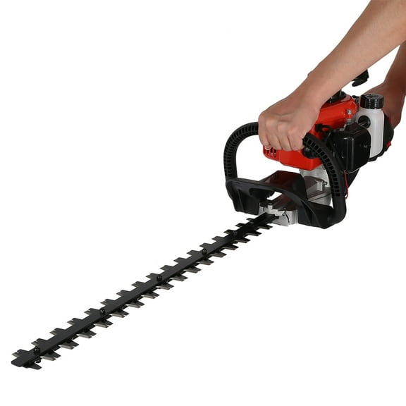 ZNNT 26 2 Cycle 24 Inch Gas Powered Hedge Trimmer Dual Action Blades Shoulder Straps Included