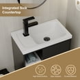 thumbnail image 6 of Eclife 20" Wall Mounted Small Bathroom Vanity with Integrated Sink, Faucet, Drain, 6 of 8