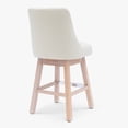 thumbnail image 6 of WestinTrends Genevieve 26" Upholstered Swivel Counter Height Bar Stool , Antique Oak/Cream, 6 of 12
