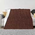 thumbnail image 1 of Fotbe Dark Brown Glitter Manta de Franela con Estampado, Manta Ultrasuave para Cama, Sofá, Auto, Hipoalergénica y Antibolitas-60"x50", 1 of 6