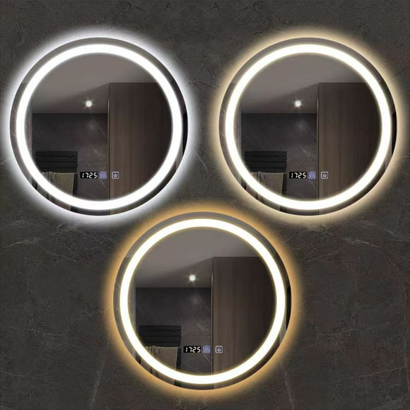 Anti-fog Bathroom Mirror 50cm(19.69)inch 3-color Adjustable LED Front Light Smart Adjustment Mirror Memory Function Makeup Mirror