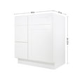 thumbnail image 3 of Furinno Shaker Drawers Left Bath Vanity Cabinet without Top, Ready to Assemble, 21 D x 30 W x 34.5 H, White, 3 of 9