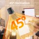 thumbnail image 3 of Calentador de espacio para uso interior, calentador oscilante portátil de 45°, calentamiento rápido de cerámica, calor silencioso con 7 protecciones de seguridad, pequeños calentadores eléctricos para interior, oficina, hogar (negro) Rojo Verde, 3 of 5