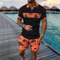 thumbnail image 5 of AJZIOJIRO Mens Summer Pullover T-Shirts Shorts Set S-3XL Casual Short Sleeve Cotton Shirt Tops Pants Set, 5 of 9
