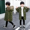 thumbnail image 4 of EnJoCho Boys Long Puffer Coat Winter Warm Windproof Insulated Down Jacket Kids Hooded 𝖶aterproof Coats Outerwear Pocket Thermal Quilted Parka Snow Jacket Coat, 4 of 5