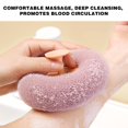 thumbnail image 3 of Bath Sponge under $5! Xqxayjr Suction Cup Bath Sponge with Massage Dots, Super Soft Exfoliating Body Scrubber for Shower, Hanging Loofah for Adults & Children, 12x12cm, 3 of 7