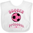 thumbnail image 3 of Inktastic Soccer Princess Girls Baby Bib, 3 of 4