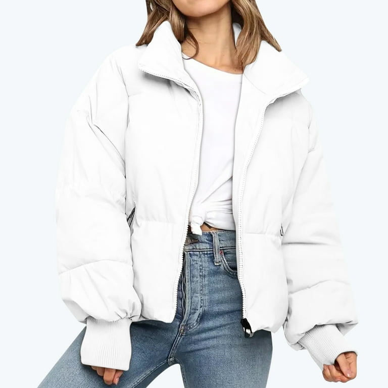 Cropped white jacket uk sale