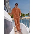 thumbnail image 2 of COOFANDY Men's Zipper Polo Shirts Short Sleeve Ribbed Knit Polo T Shirts Fashion Casual Golf Shirts, 2 of 6