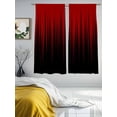 thumbnail image 3 of Dark Red Black Ombre Sheer Curtains 72 Inch Length 2 Panels Set Window Treatments, Modern Abstract Art Striped Gradient Rod Pocket Semi Curtains for Living Room/Bedroom/Kitchen Décor, 104"W x 72"L, 3 of 7