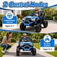thumbnail image 3 of 24V 400W Kids Ride On Electric UTV Car with Remote Control, Ride on Toys with Advanced Center Panel, Music, Bluetooth, LED Lights, Gift for Boys Girls 3+, Blue, 3 of 9
