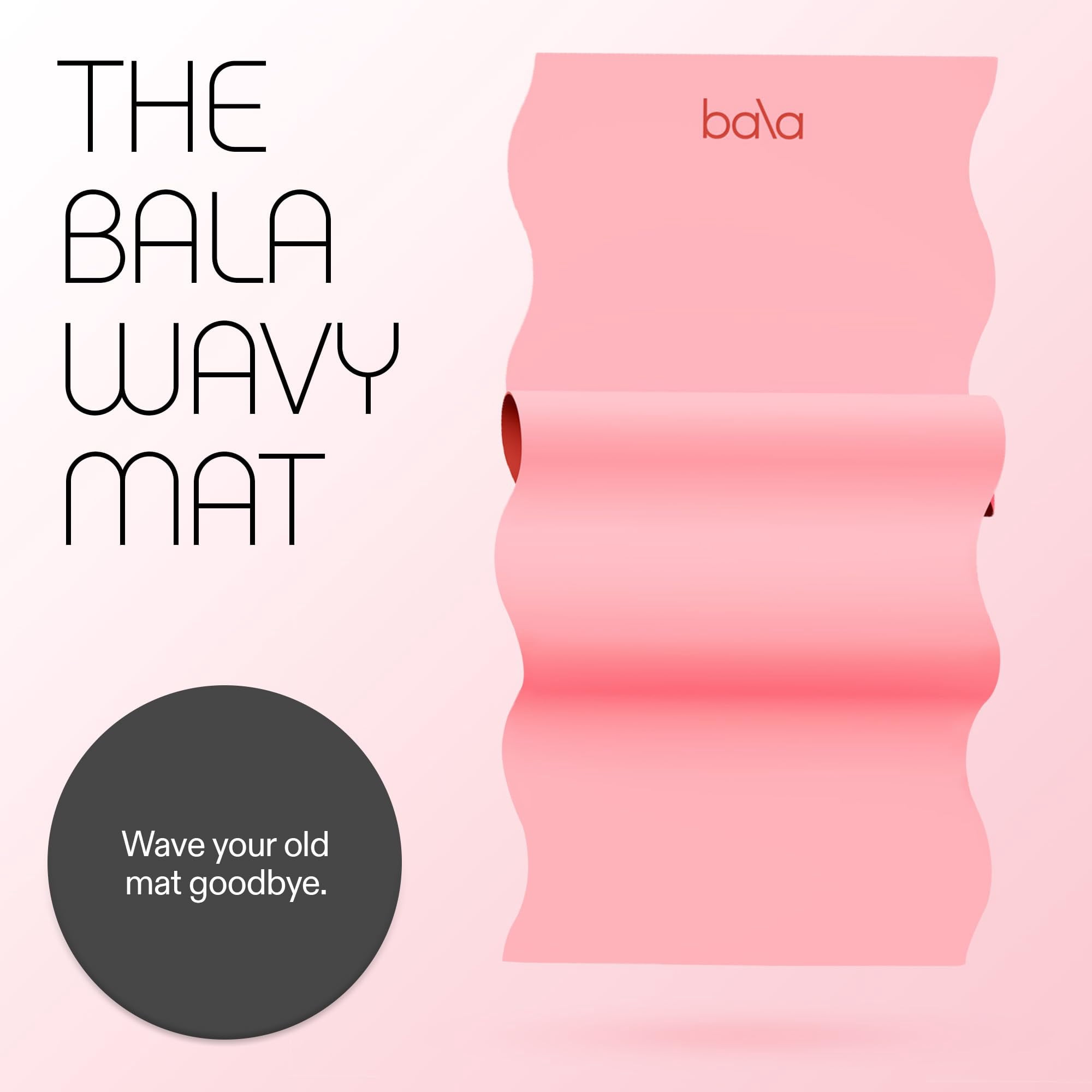 Bala Yoga Mat for Home Gym, 5mm (Blush) - Non Slip Exercise Mat for Home Workout, Stretching