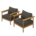 thumbnail image 1 of Modway Wren Ensemble de 2 Fauteuils de Patio Extérieur, Gris Foncé, 1 of 10