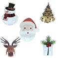 thumbnail image 4 of Juego de 10 tarjetas de copa de Navidad para el hogar, adornos de decoración de copa de vino, sombrero de Papá Noel, Año Nuevo, 2022, 2023, 4 of 4