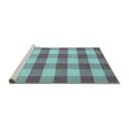 thumbnail image 2 of Ahgly Company Machine Washable Indoor Square Abstract Turquoise Blue Contemporary Area Rugs, 4' Square, 2 of 4