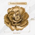 thumbnail image 6 of VCVCOO 15 Inch Round Placemats Set of 4, Gold 3D Hibiscus PVC Table Mats, Non-Slip, Heat & Stain Resistant, Waterproof Wipe Clean Dining Place Mats, 6 of 9