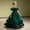 d-332Green699, variant on HAYIMI Child Girls Sparkly Layered Tutu Party Dress Glitter Formal Gown For Toddler Kids O-Neck Puff Sleeve Boho Dresses