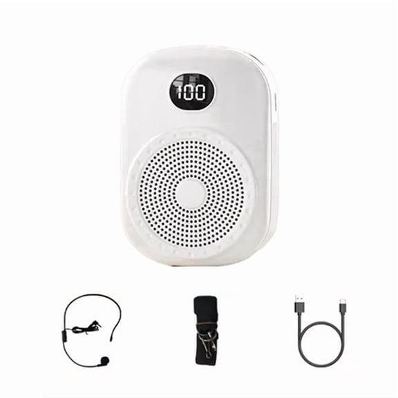 TOP! Wireless Voice Amplifier Multifunctional Portable Personal Speaker with Microphone Display for Teachers Speech B