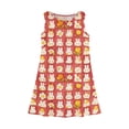 thumbnail image 3 of LTTVQM Girls Easter Dress Egg Bunny Print Funny Sleeveless Sundresses Comfortable Crew Neck Midi Dress Fashion Church Dresses Red 7-8 Years, 3 of 5