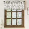 thumbnail image 3 of Rustic Farmhouse Linen Kitchen Valances for Windows Living Room Bedroom Bathroom 18’’L x 52’’W Rod Pocket, Light Filtering Vintage Country Cottage Farm Valances Curtain Topper in Beige/Gray, 3 of 6