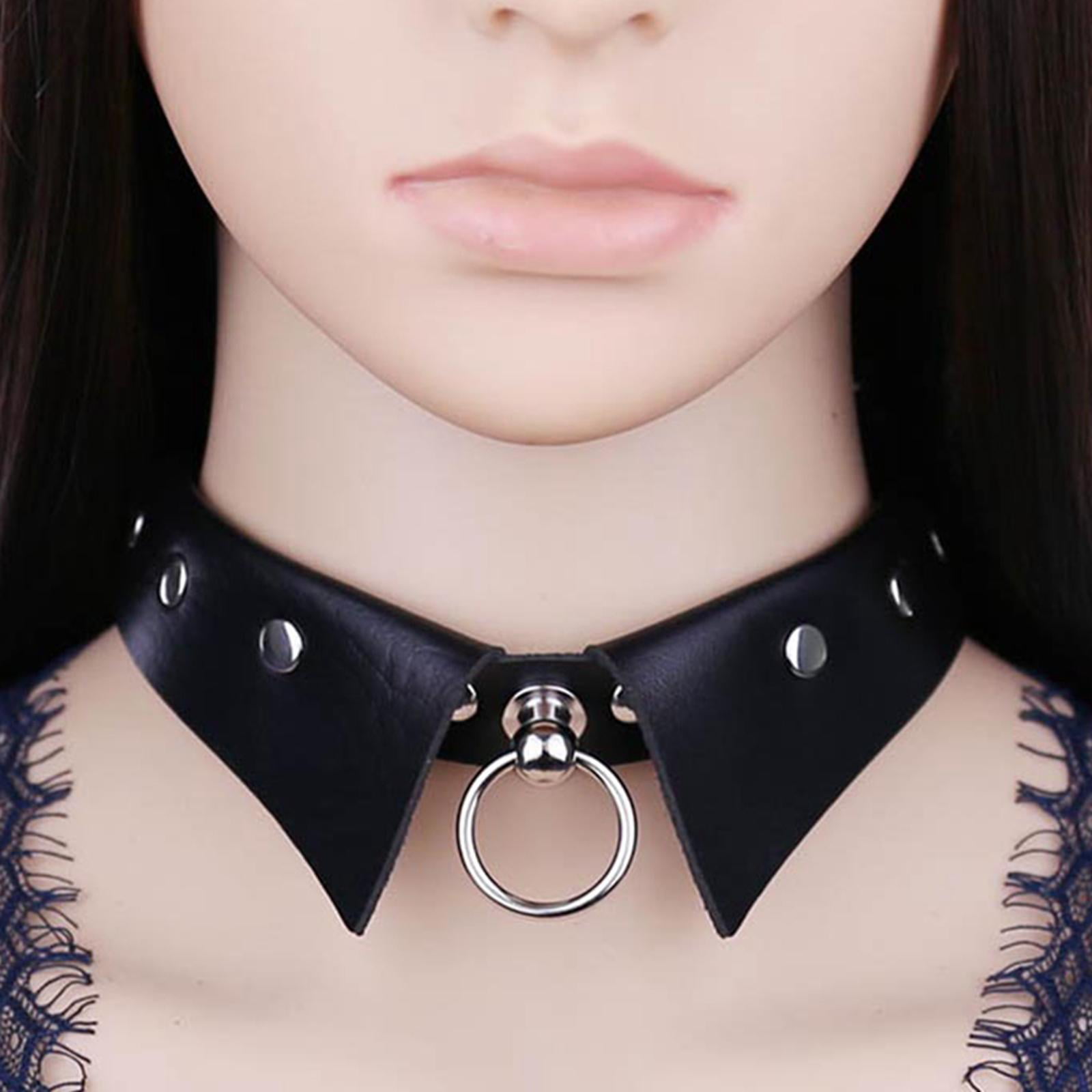 RORPOIR 1pc Pentagram Necklace Goth Necklace Goth Chokers Black Chokers  Girl Presents Chokers for Women Metal Necklace Gothic Collar Leather Collar