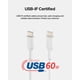 thumbnail image 3 of Cable USB-C a USB-C de carga rápida de 1 m para iPhone y Galaxy, paquete de 2, 3 of 8