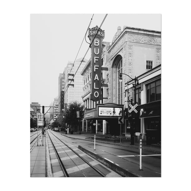 Buffalo New York Shea S Buffalo 02 B W Photography City 8 X 10 Art Print Poster Walmart Com