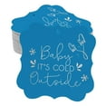 thumbnail image 1 of Inkdotpot Pack Of 100 Real Silver Foil Bracket Shape Paper Tags Baby It's Cold Outside Baby Shower Favor Hang Tags, 1 of 7