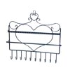 Metal Hanging Jewelry Organizer Rack, Wall Mounted Jewelry Holder for Ear, Necklace and Bracelet, Jewelry Hanger Display - Black