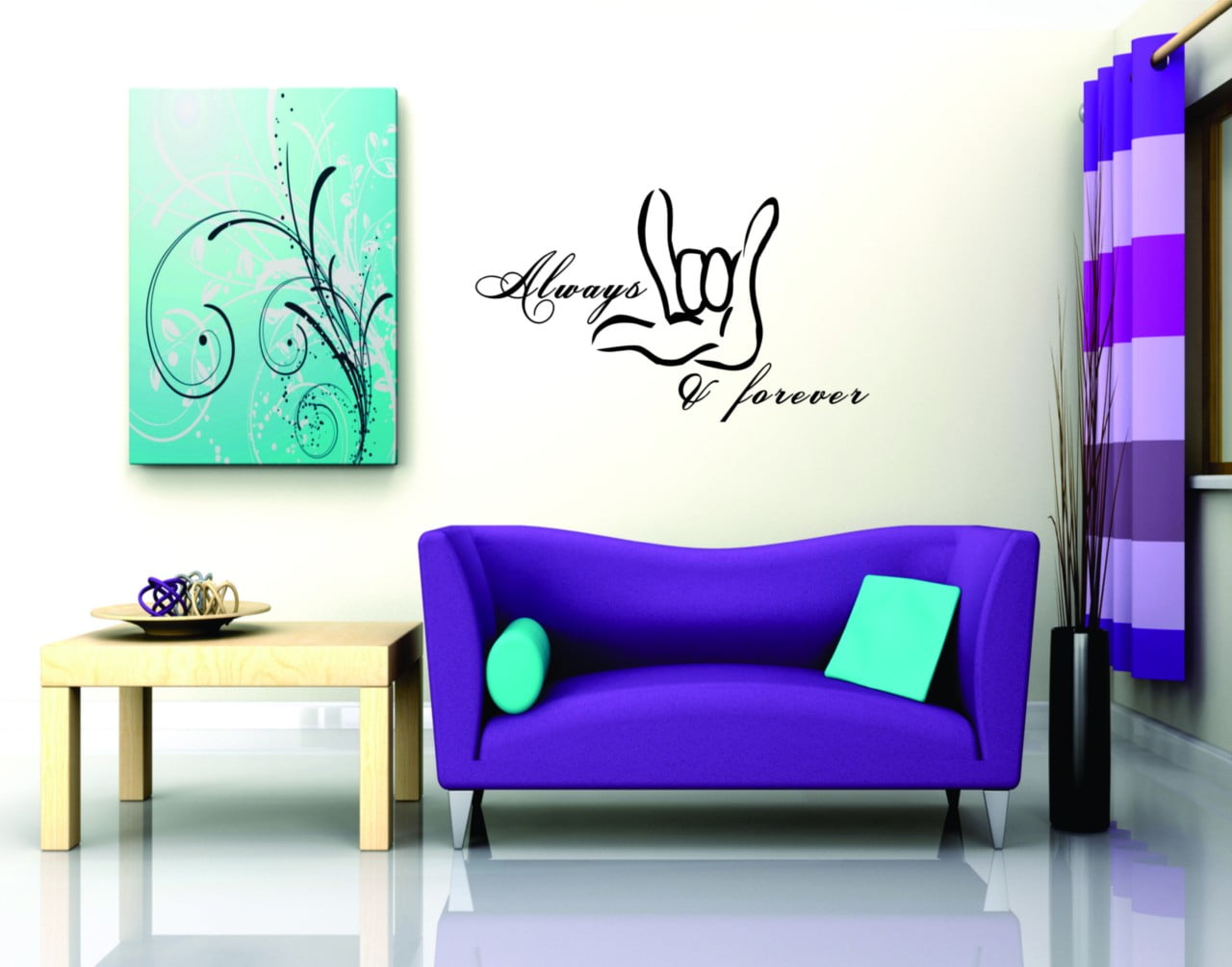 Always And Forever Picture Art Peel & Stick Vinyl Wall Decal Sticker 12