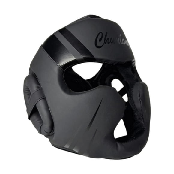 Colaxi Boxing Headgear Adjustable Muay Thai Headgear for Grappling Karate Muay Thai Black