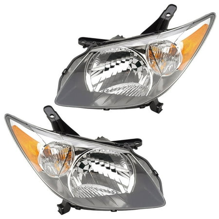 Pair New Left Right Headlight Embly For Pontiac Vibe 2003 2004 Pair New Left Right Headlight Embly For Pontiac Vibe 2003 2004