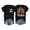 Black, variant on Womens Music Tees Rock N Roll Print Casual Crew Neck Short Sleeve Trendy Summer Tops Grey2 XXL